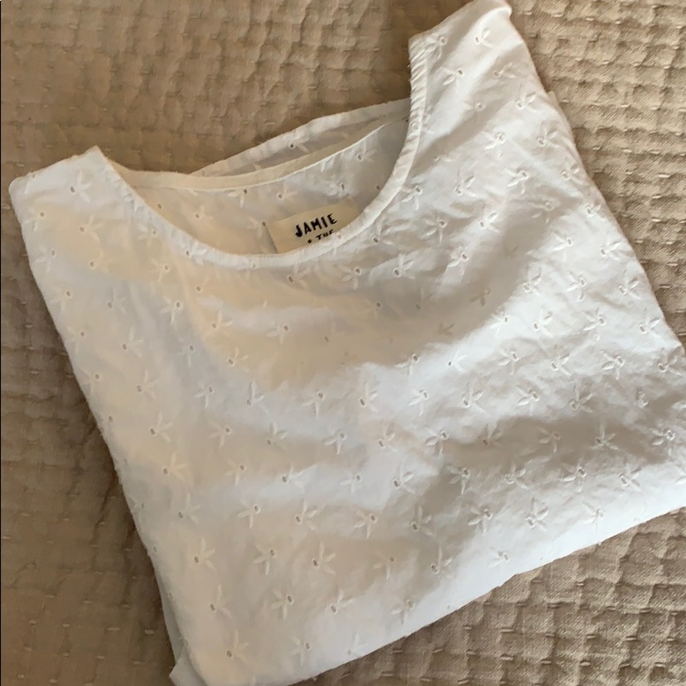 Jamie + the Jones White Embroidered Women's Top